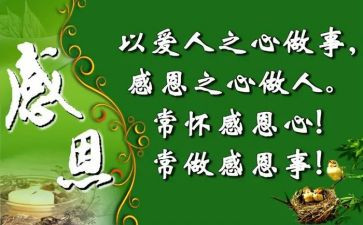 感恩节的演讲稿300字6篇